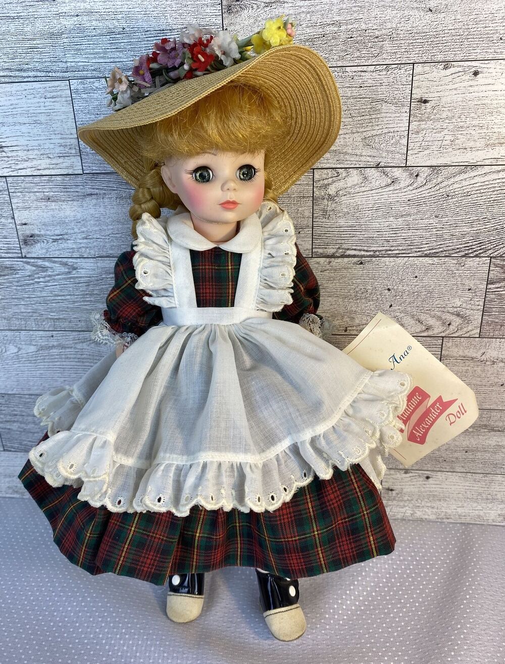 Vintage Madame Alexander 13” Ana McGuffey #1525 With Wrist Tag